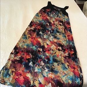 Peck and Peck size L multi color maxi dress